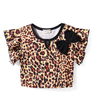 Load image into Gallery viewer, Animal Print Frilled Crop Top Skort Set