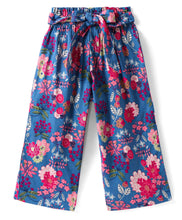 Load image into Gallery viewer, Floral Printed Crop Shirt Belted Palazzo Set