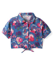 Load image into Gallery viewer, Floral Printed Crop Shirt Belted Palazzo Set