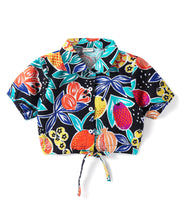 Load image into Gallery viewer, Floral Printed Crop Shirt Belted Palazzo Set
