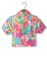 Load image into Gallery viewer, Floral Printed Crop Shirt Belted Palazzo Set