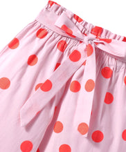 Load image into Gallery viewer, Polka Printed Crop Shirt Belted Palazzo Set