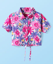 Load image into Gallery viewer, Floral Printed Crop Shirt Belted Palazzo Set