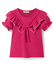 Load image into Gallery viewer, Solid Frilled Top Belted Palazzo Set