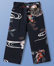 Load image into Gallery viewer, Solid Frilled Top Ocean Belted Palazzo Set