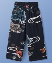 Load image into Gallery viewer, Solid Frilled Top Ocean Belted Palazzo Set