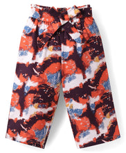 Load image into Gallery viewer, Solid Frilled Crop Top Tie Dye Belted Palazzo Set