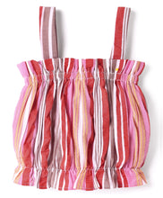 Load image into Gallery viewer, Striped Print Straped Top Palazzo Cotton Co-ord Set