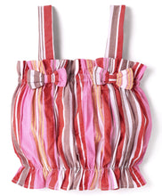 Load image into Gallery viewer, Striped Print Straped Top Palazzo Cotton Co-ord Set