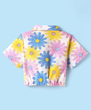 Load image into Gallery viewer, Floral Printed Crop Shirt Short Co-ord Cotton Set