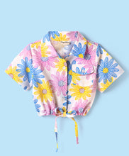 Load image into Gallery viewer, Floral Printed Crop Shirt Short Co-ord Cotton Set