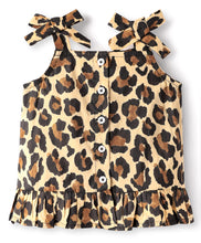 Load image into Gallery viewer, Animal Print Frilled Top Short Cotton Set