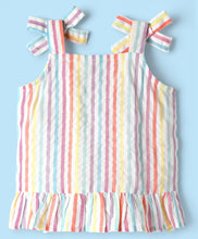 Load image into Gallery viewer, Stripes Printed Frilled Top Short Cotton Set