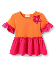 Load image into Gallery viewer, Solid Frilled Color Block Top Skort Set