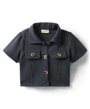 Load image into Gallery viewer, Solid Shirt with Palazzo Co-ord Set - Navy