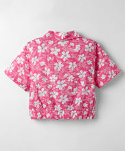 Load image into Gallery viewer, Floral Crop Shirt and Belted Short Cotton Set