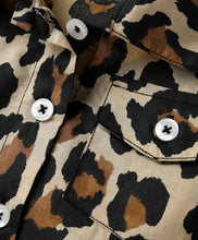 Load image into Gallery viewer, Leopard Crop Shirt and Belted Short Cotton Set