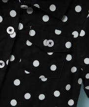 Load image into Gallery viewer, Polka Crop Shirt and Belted Short Set