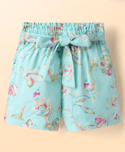 Load image into Gallery viewer, Floral Crop Shirt and Belted Short Set