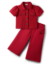 Load image into Gallery viewer, Solid Shirt with Palazzo Co-ord Set