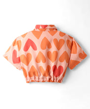 Load image into Gallery viewer, Hearts Shirt Style Crop Top Belted Palazzo Co-ord Set