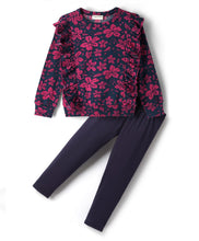 Load image into Gallery viewer, Floral Printed Frilled Top and Leggings Set