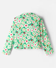 Load image into Gallery viewer, Floral Collar Crop Top with Culotte Pant Set