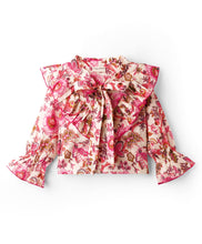 Load image into Gallery viewer, Floral Printed Frilled Top with Waffle Culotte Pant Set