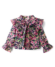 Load image into Gallery viewer, Floral Printed Frilled Top with Waffle Culotte Pant Set