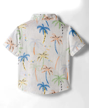 Load image into Gallery viewer, Palms Printed Shirt and Waffle Knit Pant Set