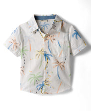Load image into Gallery viewer, Palms Printed Shirt and Waffle Knit Pant Set