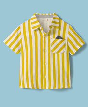 Load image into Gallery viewer, Striped Printed Shirt and Waffle Knit Pant Set