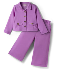 Load image into Gallery viewer, Waffle Knit Solid Color Jacket and Culotte Pant Co-ord Set