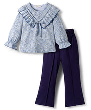 Load image into Gallery viewer, Cotton Floral Printed Ruffled Top and Pant Set