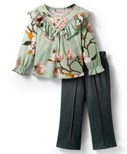 Load image into Gallery viewer, Floral Printed Ruffled Cotton Top and Pant Set