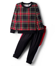 Load image into Gallery viewer, Cotton Checkered Printed Tshirt and Jogger Set
