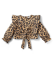 Load image into Gallery viewer, Leopard Print Frilled Top with Culotte Pant Set