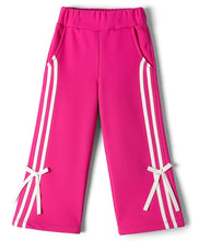 Load image into Gallery viewer, Solid Terry Side Taped with Bow Sweatshirt and Pant Co-ord Set