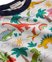 Load image into Gallery viewer, Dinosaur Printed Cotton Tshirt Side Taped Jogger Set