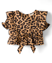 Load image into Gallery viewer, Leopard Print Frilled Top and Culotte Set