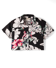 Load image into Gallery viewer, Floral Shirt Style Crop Top Belted Palazzo Co-ord Set
