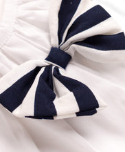 Load image into Gallery viewer, Solid Top with Tiered Striped Skirt Set