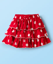 Load image into Gallery viewer, Solid Bow Applique Top Tiered Polka Skirt Set