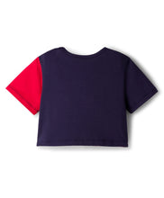Load image into Gallery viewer, Color Block Cotton Solid Crop Top Skort Set