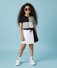 Load image into Gallery viewer, Color Block Cotton Solid Crop Top Skort Set