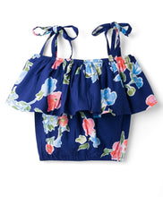 Load image into Gallery viewer, Floral Printed Straped Frilled Top Skort Co-ord Set