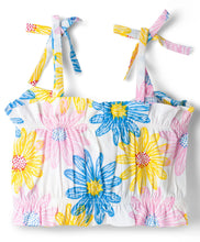 Load image into Gallery viewer, Floral Printed Straped Crop Top Culotte Pant Co-ord Set