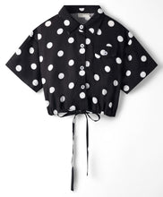Load image into Gallery viewer, Woven Polka Printed Crop Top Culotte Pant Co-ord Set