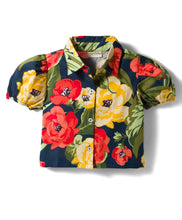 Load image into Gallery viewer, Floral Cotton Collar Top and Waffle Culotte Pant Set