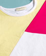 Load image into Gallery viewer, Cotton Color Block Short Sleeves Top Skort Set